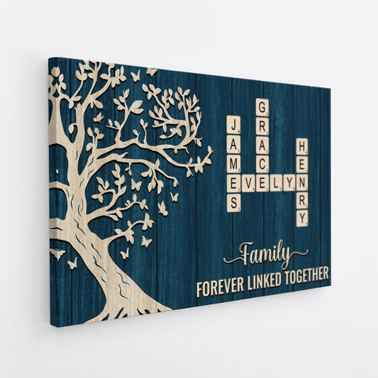 7360CUS2 personalized family canvas with names family crossword wall art 7360C3VMI