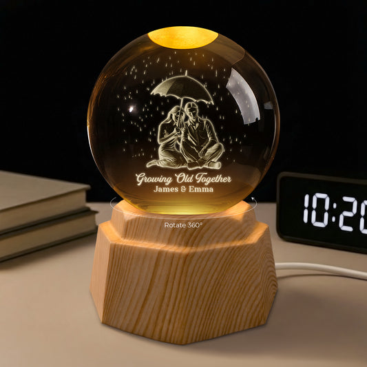 7377LUS1 couple 3d crystal ball lamp custom gifts for couples 7377L3LZG