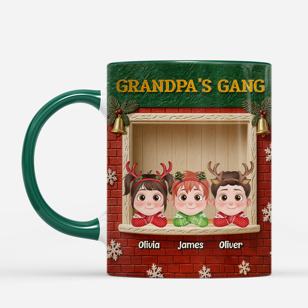 7387MUS2 3d printing effect personalized grandkids mug christmas gifts for grandma grandpa 7387MTYNA