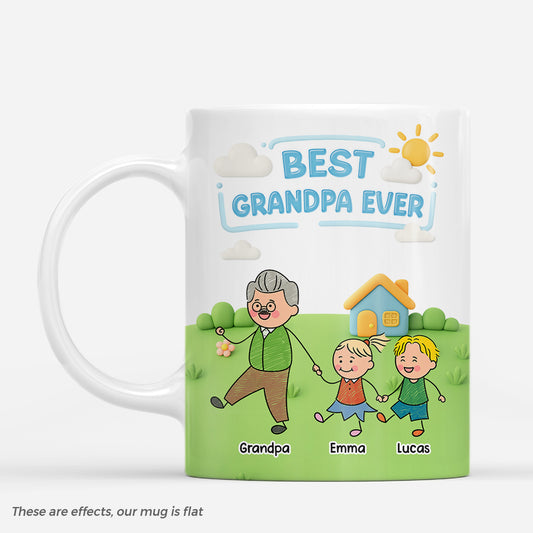 7402MUS1 3d printing effect best grandpa ever mug custom gifts for grandpa grandma 7402M6PZB