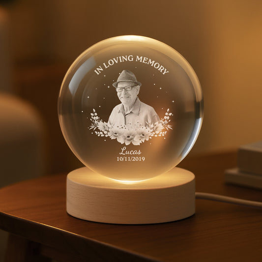 7422LUS2 photo crystal ball lamp personalized remembrance gifts 7422L3QWA