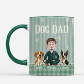 7424MUS1 striped dog dad mug personalized dog and owner mug 7424M8TAC
