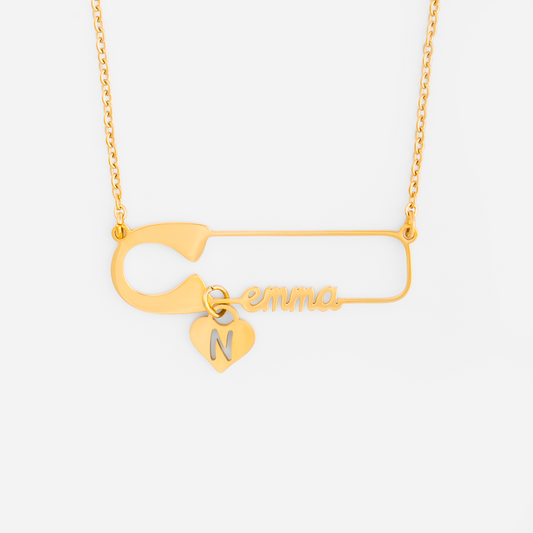 7426JUS1 safety pin necklace with name personalized gifts for him her 7426J0V5A