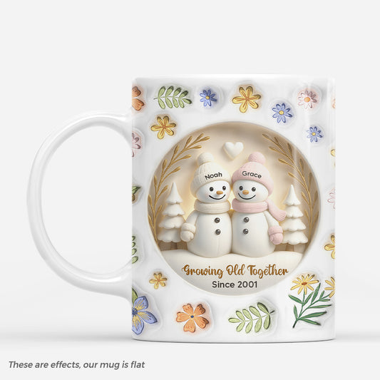 7427MUS1 3d printing effect snowman mugs custom christmas gifts for couples 7427M3LAG_1