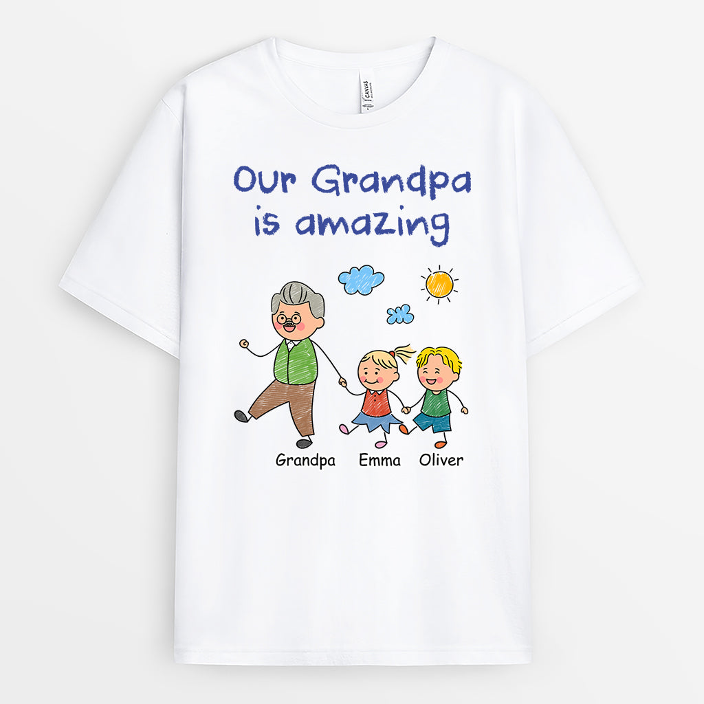 7429AUS1 personalized grandpa shirts with names gifts for grandpagrandma 7429a8pzb