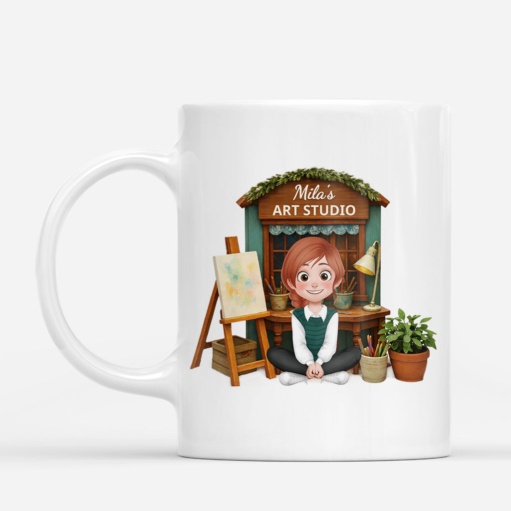7433MUS1 custom art studio mug personalized gifts for artists 7433MTTCA