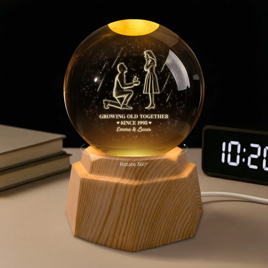 7454LUS2 personalized 3d crystal ball lamp wedding gifts for couples 7454L6VCG