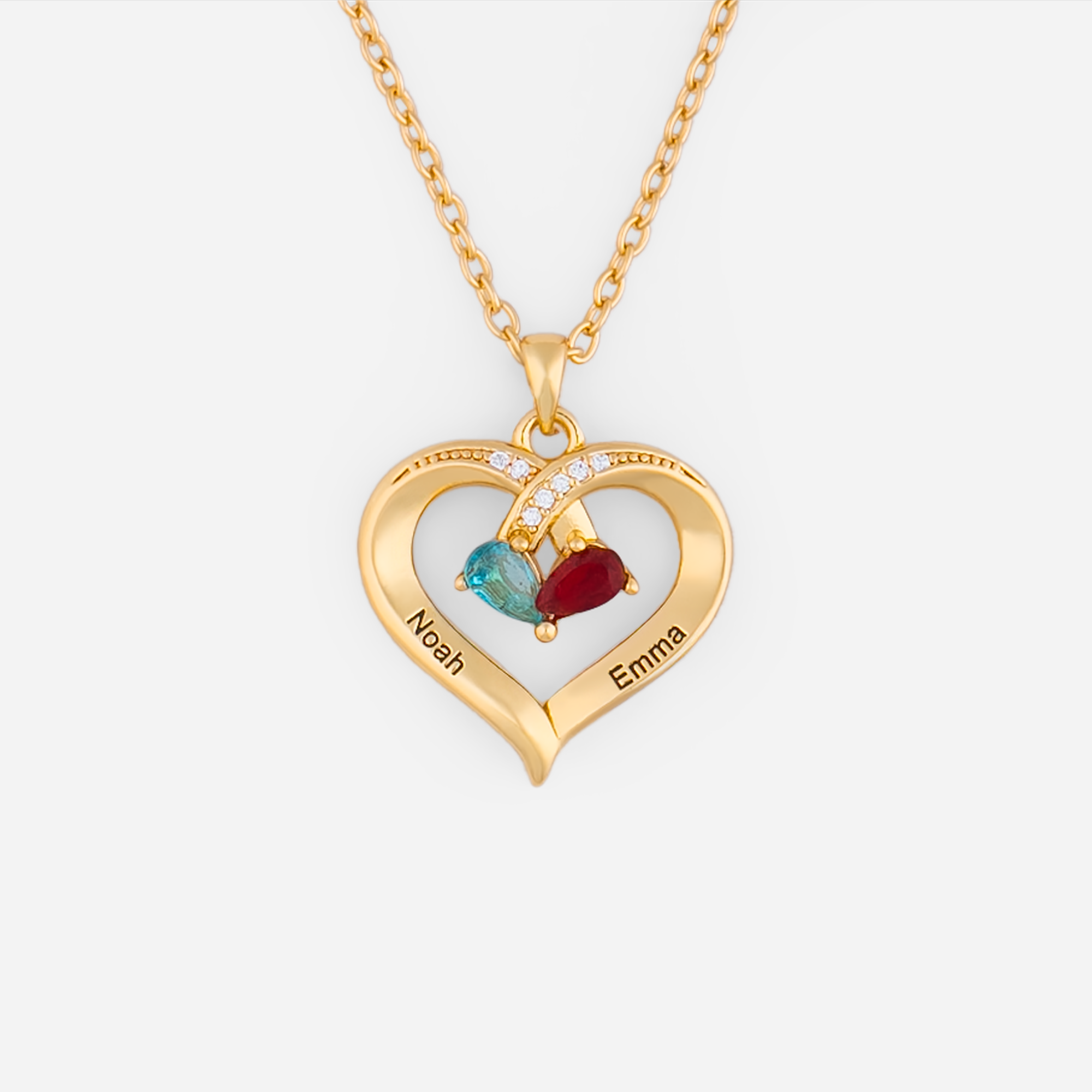 7460JUS1 heart necklace with name and birthstone_ custom gifts for couples him her 7460J0P5G