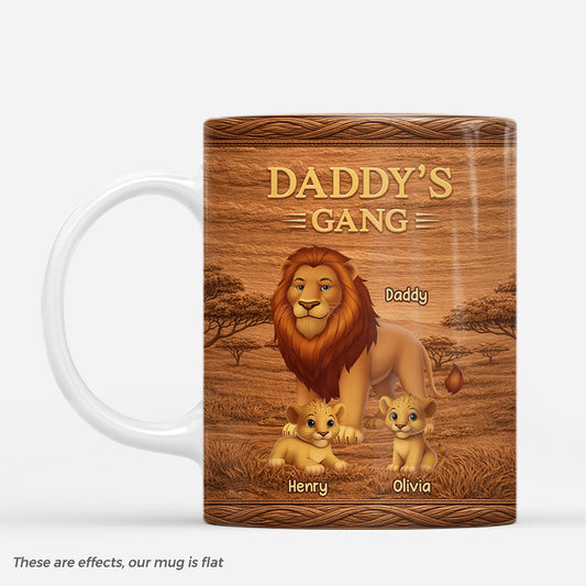 7479MUS1 3d printing effect lion mug with names personalized gifts for dad grandpa 7479M6VZB