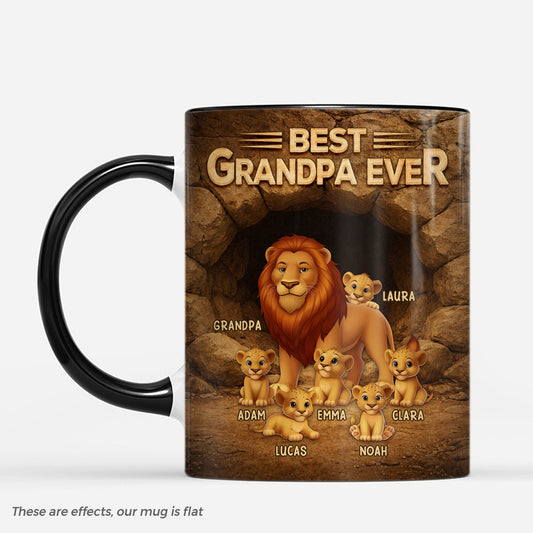 7480MUS1 3d printing effect lion mug with names customized gifts for dad grandpa 7480M6VMB