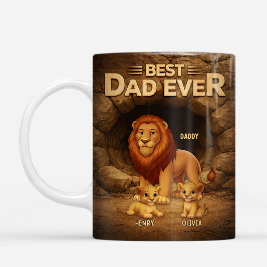 7480MUS2 3d printing effect lion mug with names customized gifts for dad grandpa 7480M6VMB