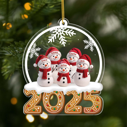 7499OUS1 3d printing effect acrylic snowman family ornament personalized gifts for christmas 7499OTL5I