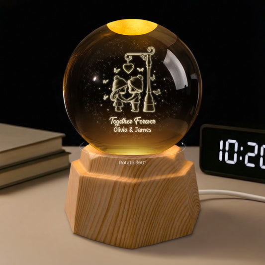 7527LUS1 cute couple 3d crystal ball lamp personalized gifts for couples 7527LTPNG