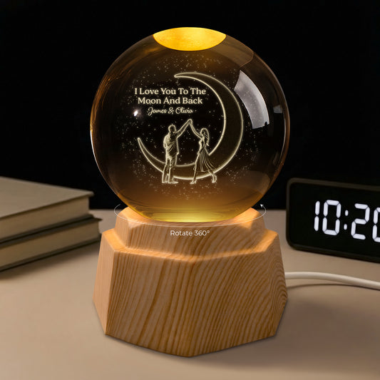 7530LUS1 custom 3d crystal ball lamp i love you to the moon and back gifts for couples 7530LTPNG