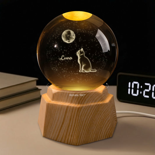 7533LUS1 3d crystal ball lamp personalized gifts for cat lovers 7533LTLNC_2