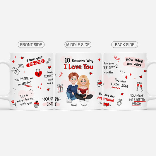 7544MUS1 reasons why i love you mug romantic personalized gifts for couples 7544MSFAG