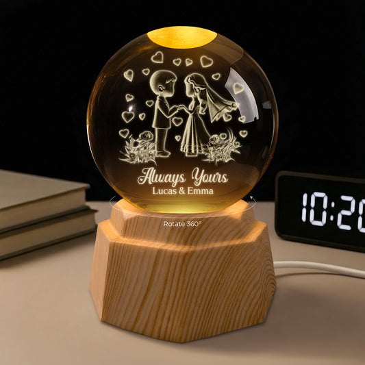 7561LUS1 custom 3d crystal ball lamp wedding gifts for couples 7561L6LMG_1