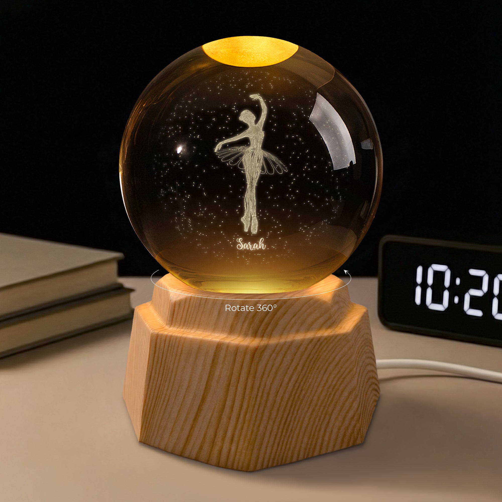 7562LUS1 ballerina 3d crystal ball lamp personalized gifts for her 7562L6LWA