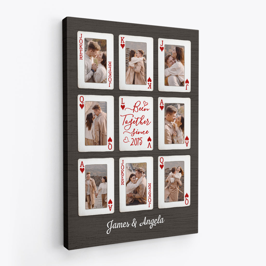 7566CUS2 lucky in love photo canvas prints custom gifts for couples 7566CCPNG