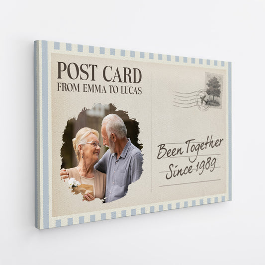 7567CUS2 how lucky are we canvas personalized gifts for couples 7567CCVZG