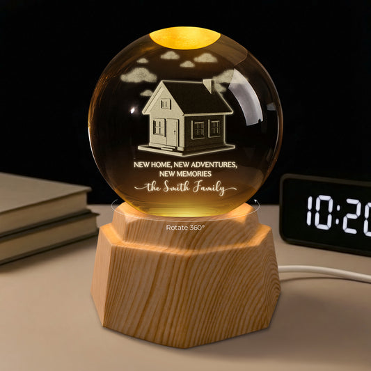 7601LUS1 personalized 3d crystal ball lamp new home gifts for family 7601LTPNI