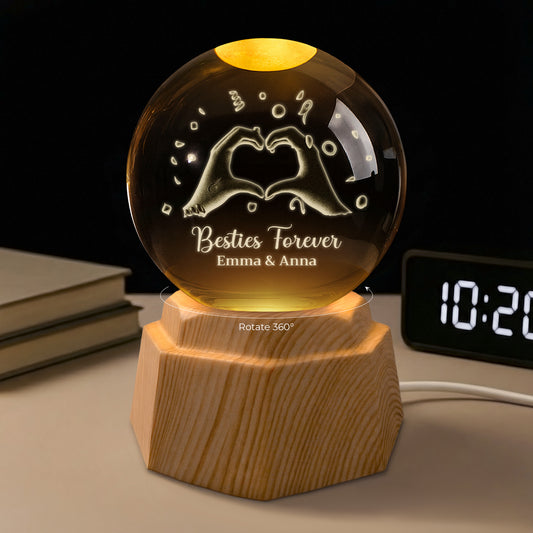 7603LUS1 besties forever 3d crystal ball lamp personalized gifts for friends 7603L8FCF