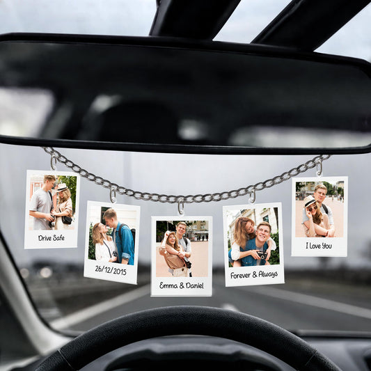 7609GUS1 personalized car charms with photos valentines day gifts for couples 7609G3VAG_1