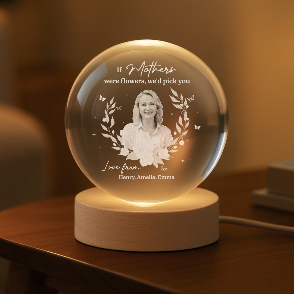 7637LUS2 if grandmas were flowers crystal ball lamp custom photo gifts for grandma mom 7637LSPTA