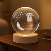 7644LUS2 dog cat crystal ball lamp personalized memorial gifts with photo 7644l3ftd