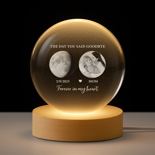 7675LUS1 moon phase crystal ball lamp custom photo memorial gifts for loss of momdad 7675l3tca