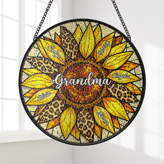 7678UUS1 stained glass sunflower suncatcher_ custom gifts for momgrandma 7678utfna
