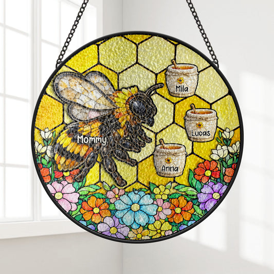 7679UUS1 stained glass bee suncatcher_ personalized gifts for momgrandma 7679utvwa_2