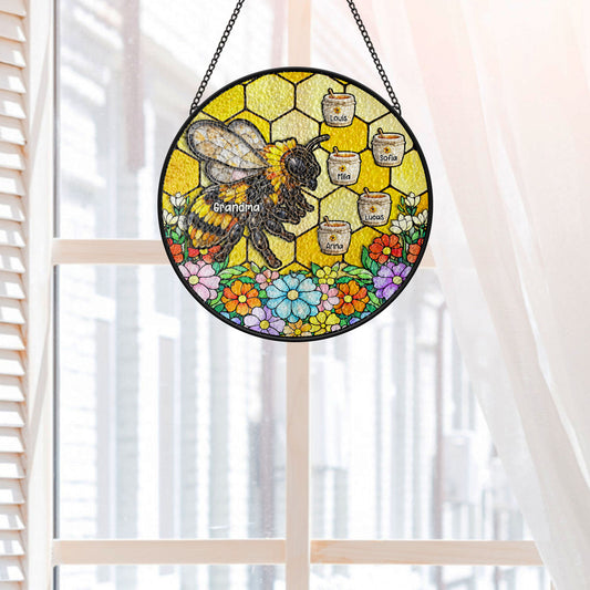 7679UUS1 stained glass bee suncatcher_ personalized gifts for momgrandma 7679utvwa_3