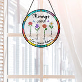 7692UUS2 stained glass grandmas garden suncatcher personalized gifts for grandmamom 7692ucq5a