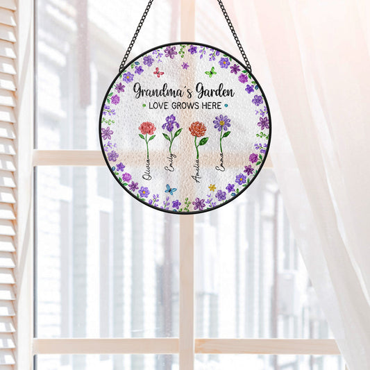 7702UUS2 stained glass grandmas garden suncatcher personalized grandma gifts 7702u6qwa