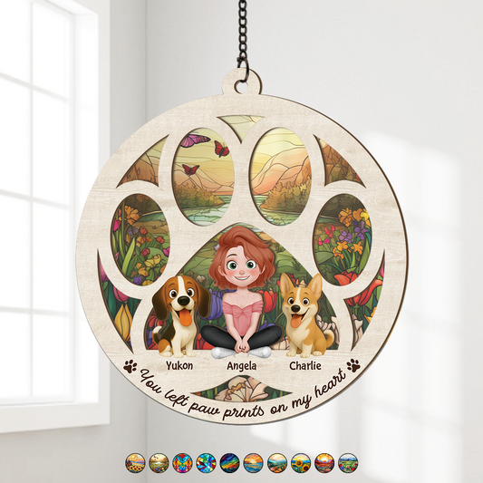 7704UUS1 you left paw prints on my heart_ suncatcher custom gifts for dog lovers 7704uctnc