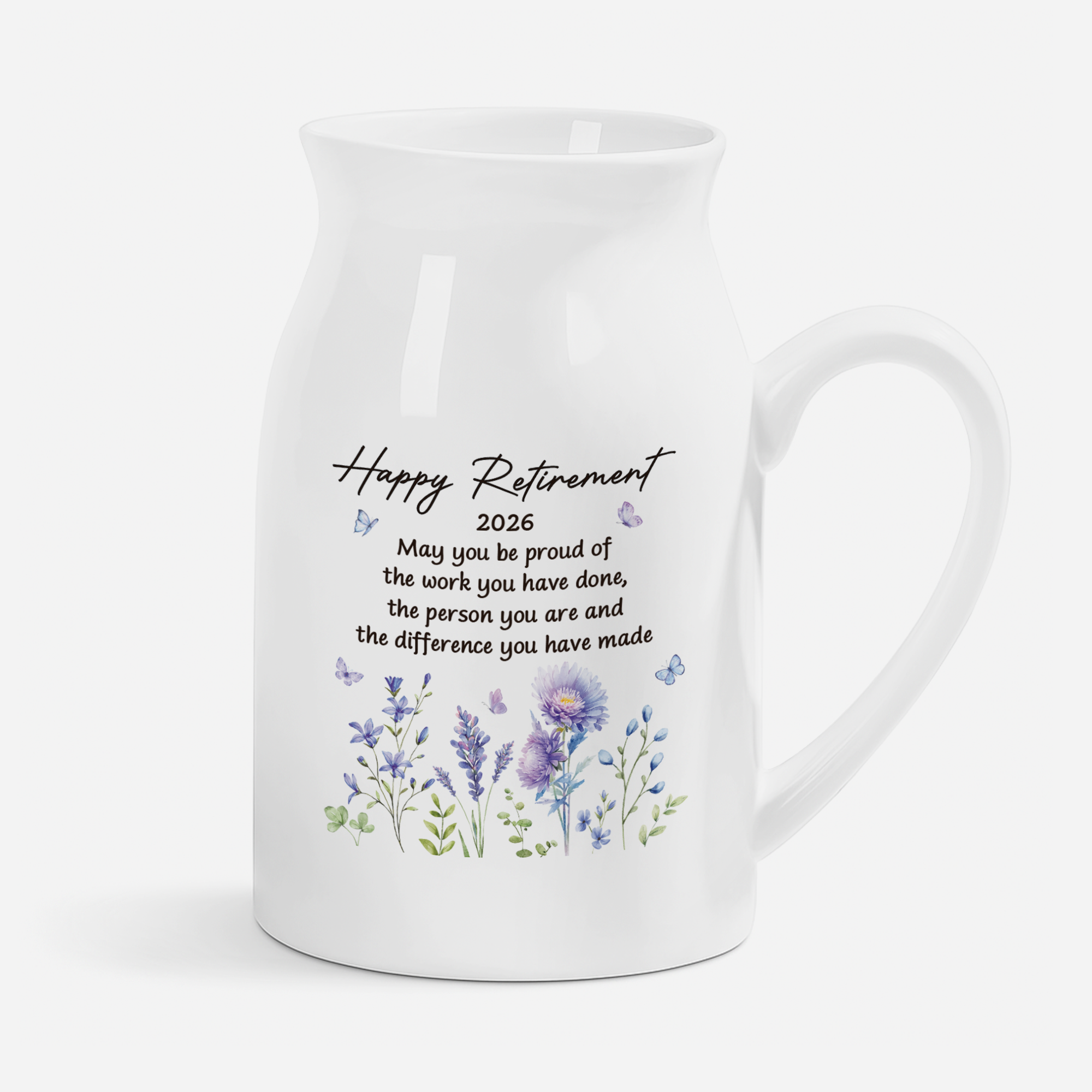 7708OUS1 happy retirement flower vase personalized retirement gifts 7708o8tza