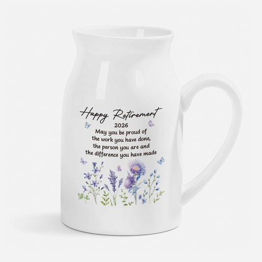 7708OUS1 happy retirement flower vase personalized retirement gifts 7708o8tza