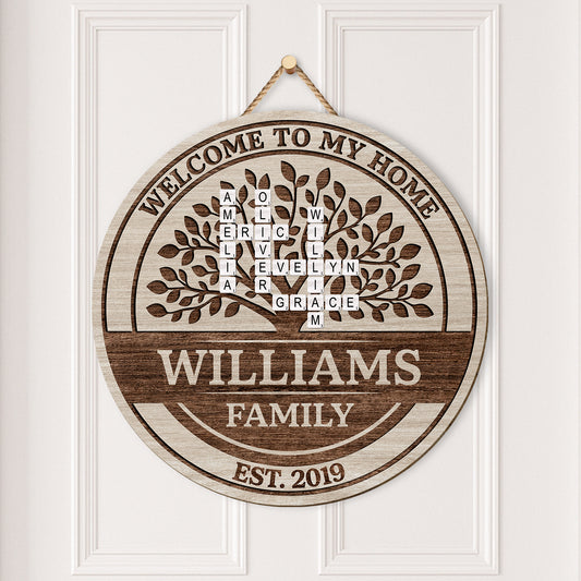 7710QUS2 wooden welcome to our home signs_ custom family crossword gifts 7710q8pwi_7bef773e 4cdc 497b 8e60 07011ddb868c