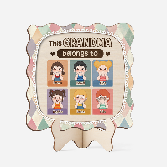 7713QUS1 this grandma belongs to wooden plaque custom gifts for grandparents 7713qskab