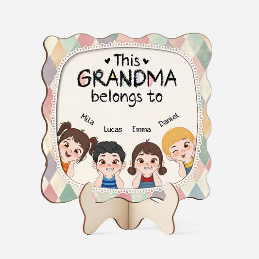 7717QUS1 personalized wooden plaques with names gifts for grandma and grandpa 7717qskab