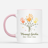7719MUS2 grandmas garden mug with grandkids names custom gifts for grandmamom 7719m8lca