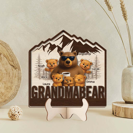 7726QUS2 grandpa bear wooden plaque personalized gifts for grandpagrandma 7726q8lmb
