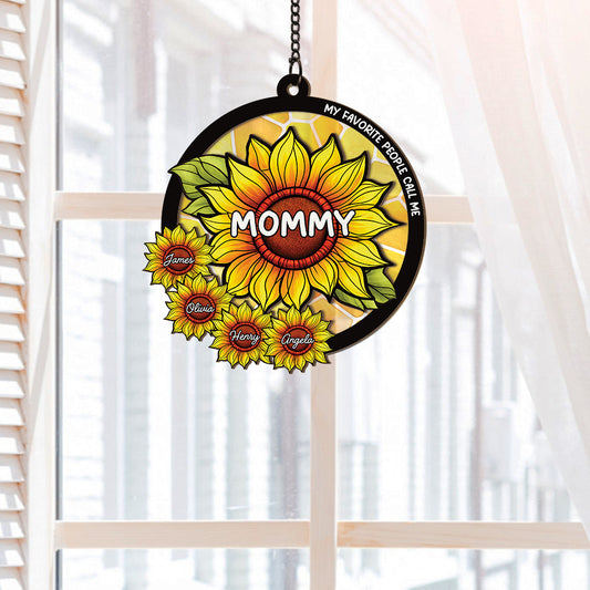 7728UUS2 personalized sunflower suncatcher my favorite people call me grandma_mom 7728uspna
