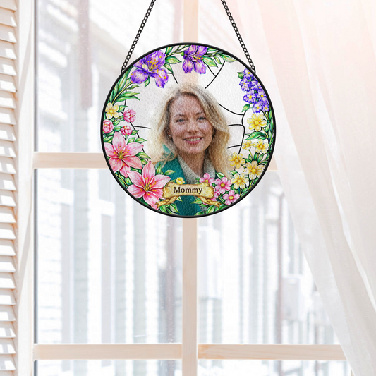7729UUS2 stained glass suncatcher personalized photo gifts for grandmamom 7729ustna