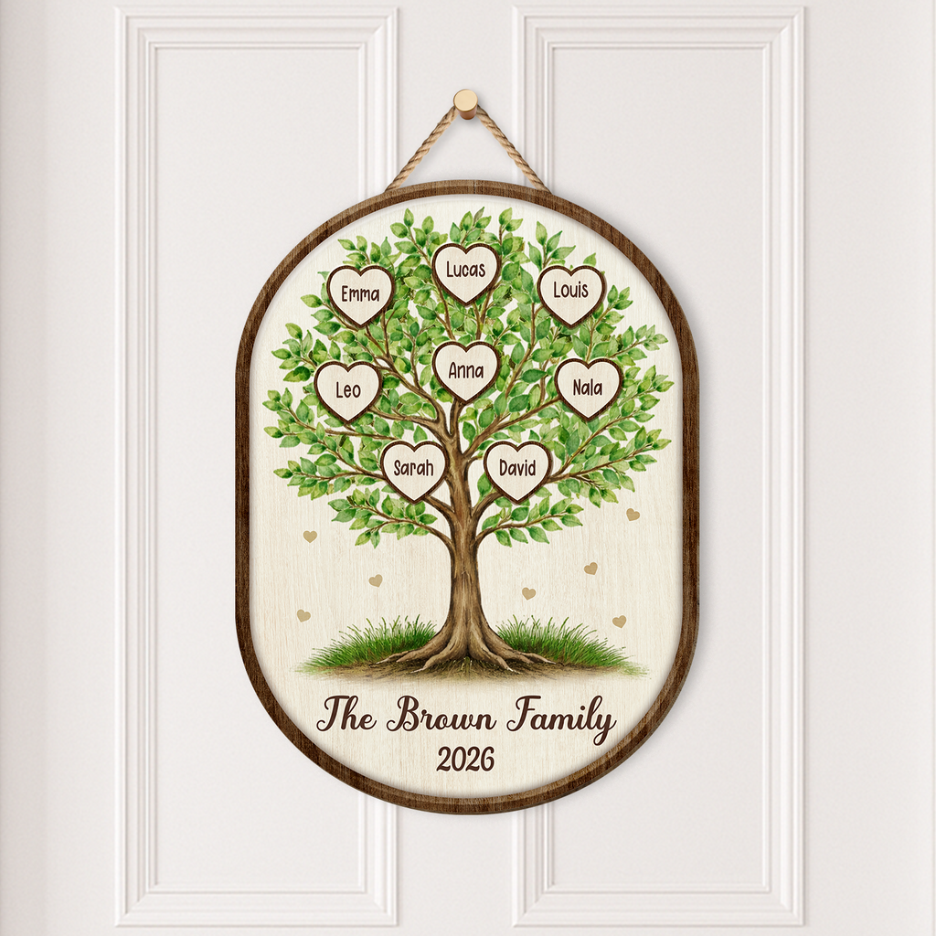 7732QUS2 wooden family name signs personalized family tree gifts 7732q8rwi