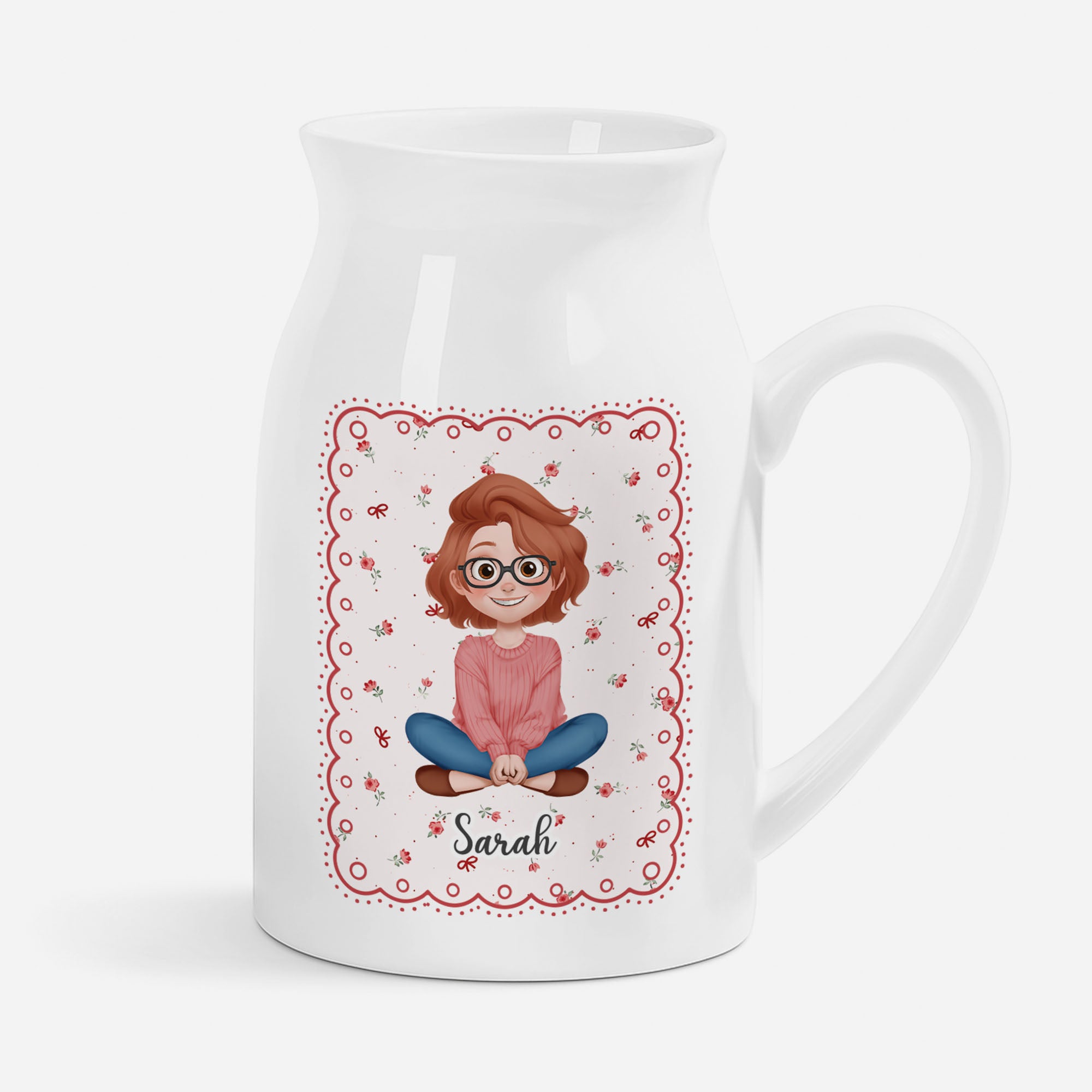 7736OUS1 pastel flower vase personalized gifts for herhim 7736o3vwa_1