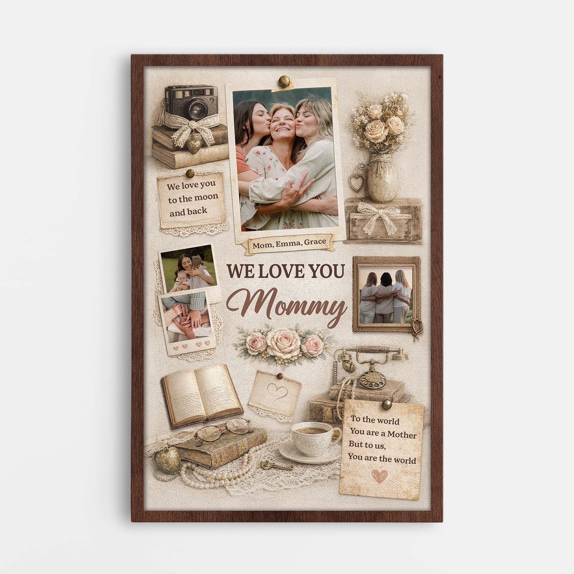 7747CUS1 vintage photo canvas print custom mothers day gifts for momgrandma 7747cttta