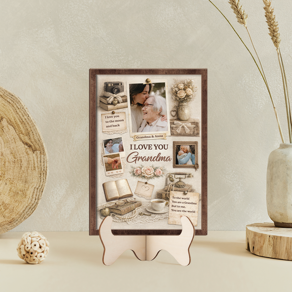 7747QUS2 vintage photo wooden plaques custom mothers day gifts for momgrandma 7747qttta