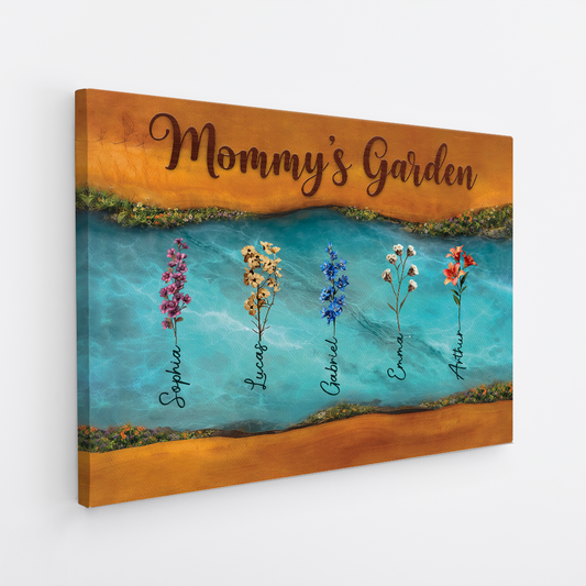 7749CUS2 3d printing effect grandmas garden canvas custom gifts for grandmamom 7749c3hma